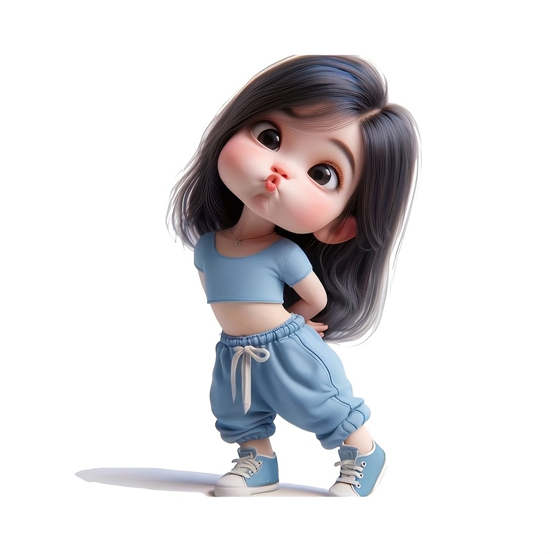 Laptop Accessories Girls - ملصق فينيل مقاوم للماء بتصميم فتاة