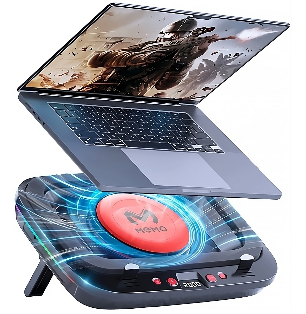 Laptop Cooling Pad - مبرد كمبيوتر محمول مذكرة مع شاشة