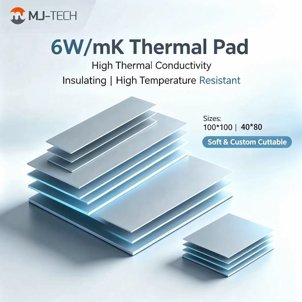 Laptop Cooling Pad - وسادة حرارية MJ-TECH 6W/mK غير موصلة
