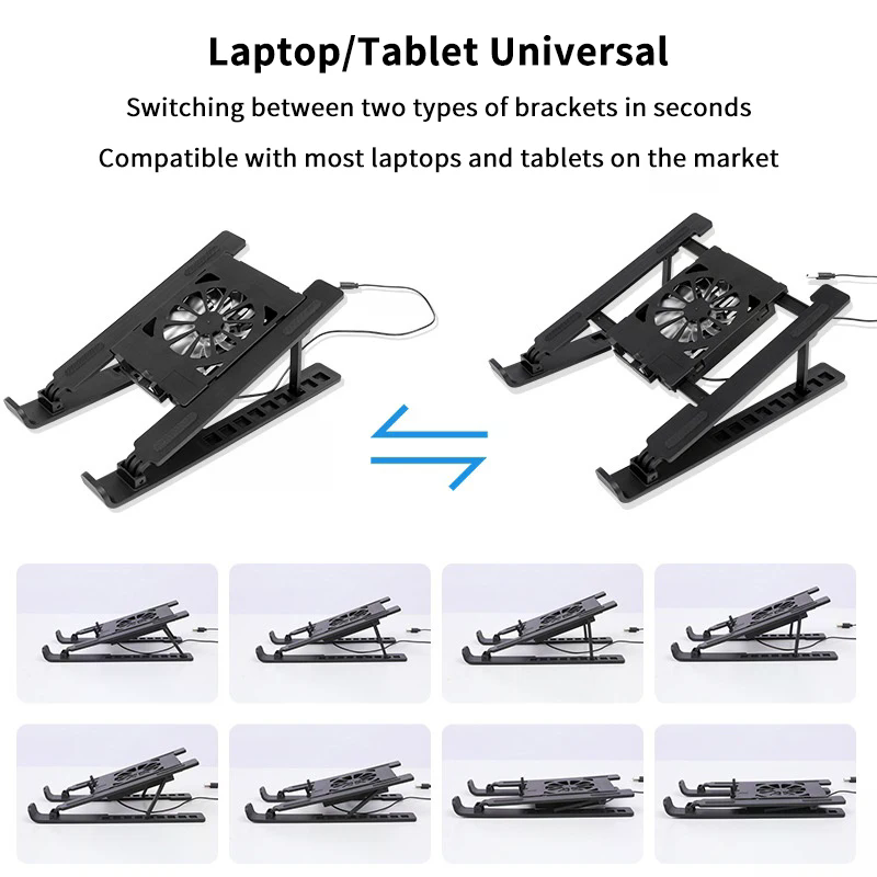حامل تبريد لابتوب قابل للطي وم - مراجعة Laptop Cooling Pad وسعره