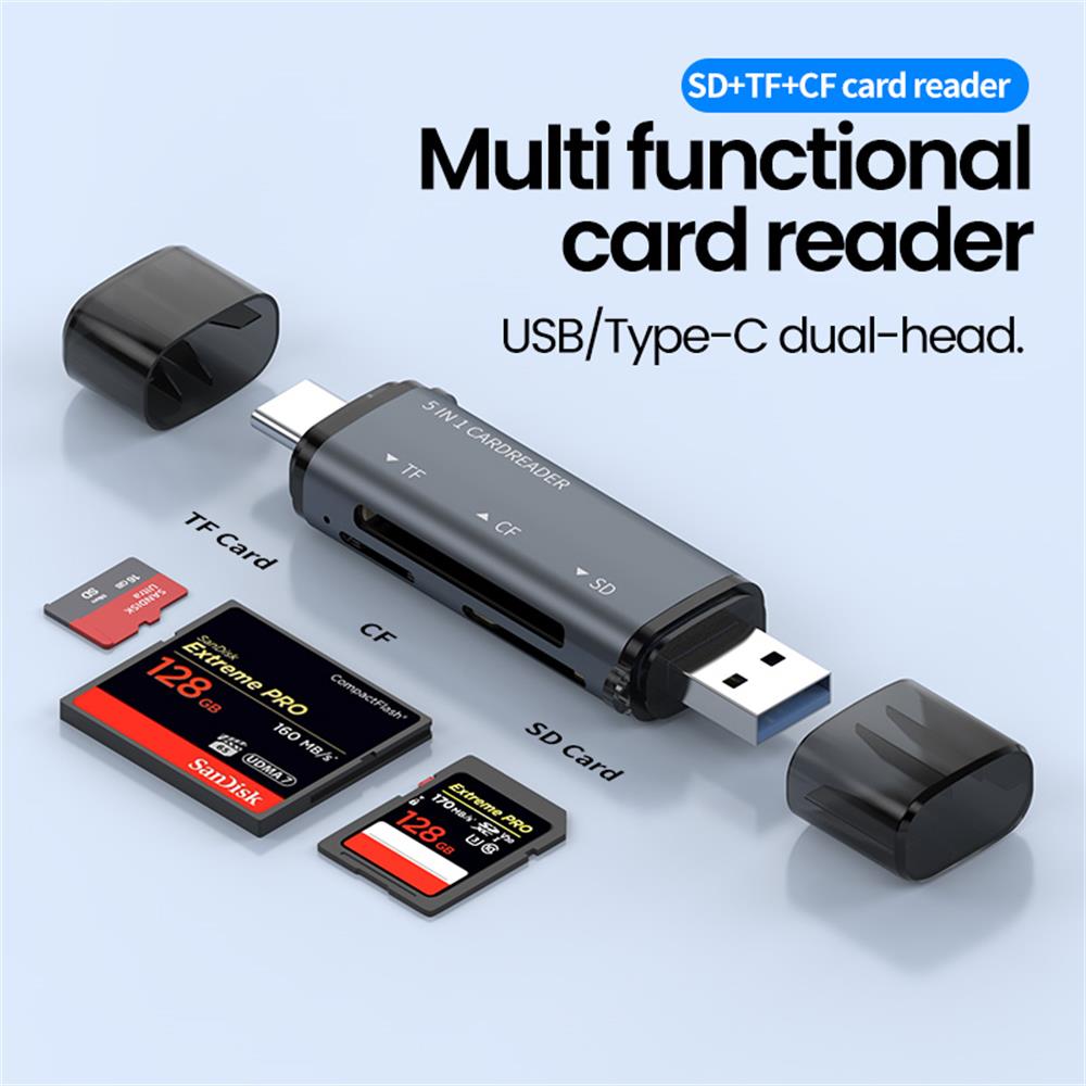 5 في 1 قارئ بطاقات USB نوع C م - مراجعة Laptop Accessories For Programmers وسعره